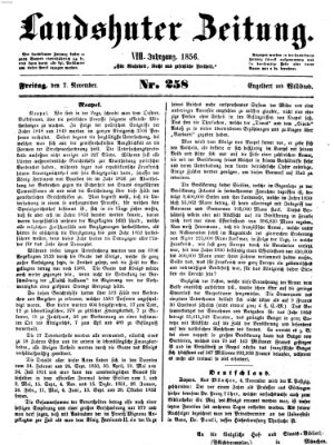 Landshuter Zeitung Freitag 7. November 1856
