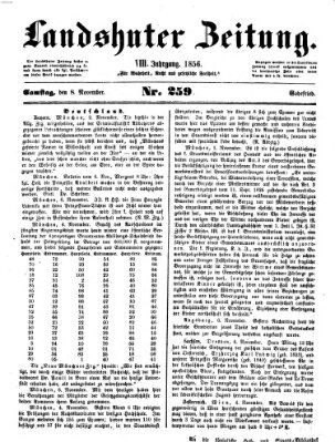 Landshuter Zeitung Samstag 8. November 1856