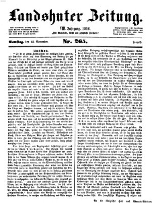 Landshuter Zeitung Samstag 15. November 1856