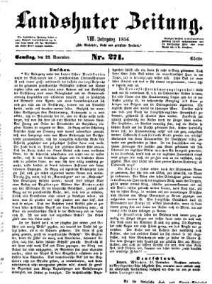 Landshuter Zeitung Samstag 22. November 1856