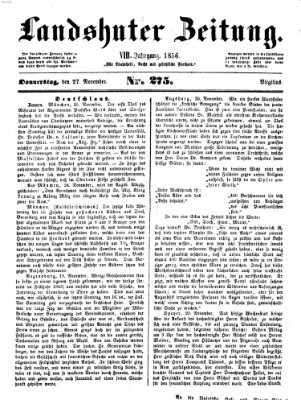 Landshuter Zeitung Donnerstag 27. November 1856