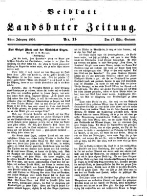 Landshuter Zeitung Montag 17. März 1856