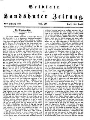 Landshuter Zeitung Montag 21. Juli 1856