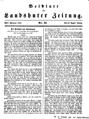 Landshuter Zeitung Montag 25. August 1856