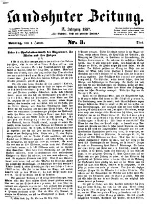 Landshuter Zeitung Sonntag 4. Januar 1857