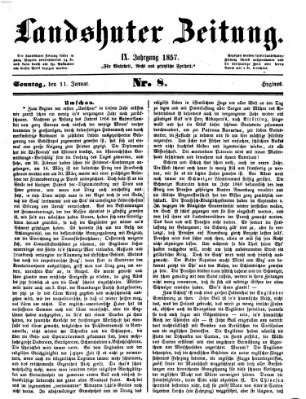 Landshuter Zeitung Sonntag 11. Januar 1857