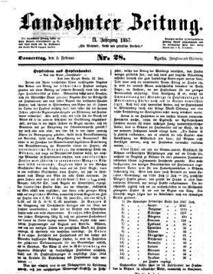 Landshuter Zeitung Donnerstag 5. Februar 1857