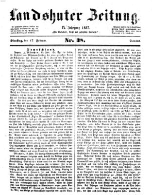 Landshuter Zeitung Dienstag 17. Februar 1857