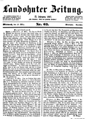 Landshuter Zeitung Mittwoch 18. März 1857