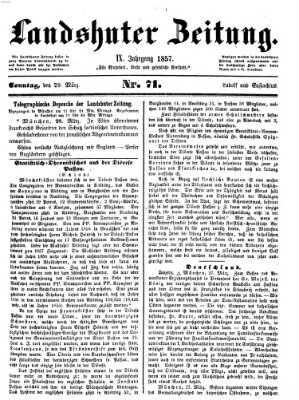 Landshuter Zeitung Sonntag 29. März 1857