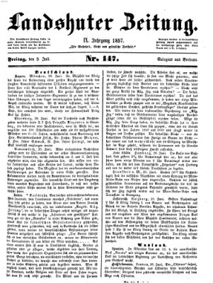 Landshuter Zeitung Freitag 3. Juli 1857
