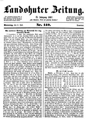 Landshuter Zeitung Sonntag 5. Juli 1857
