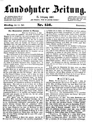 Landshuter Zeitung Dienstag 14. Juli 1857