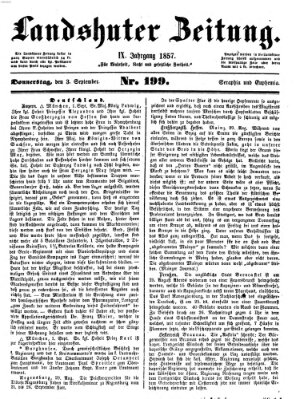 Landshuter Zeitung Donnerstag 3. September 1857