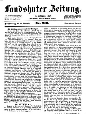 Landshuter Zeitung Donnerstag 24. September 1857
