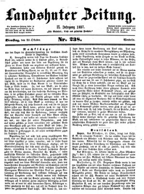Landshuter Zeitung Dienstag 20. Oktober 1857
