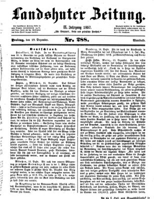 Landshuter Zeitung Freitag 18. Dezember 1857