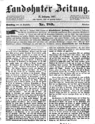 Landshuter Zeitung Samstag 19. Dezember 1857