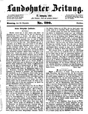 Landshuter Zeitung Sonntag 20. Dezember 1857