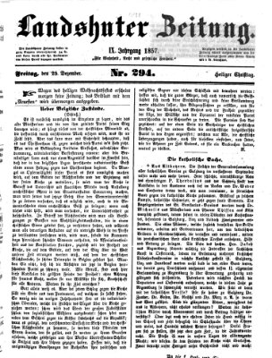 Landshuter Zeitung Freitag 25. Dezember 1857