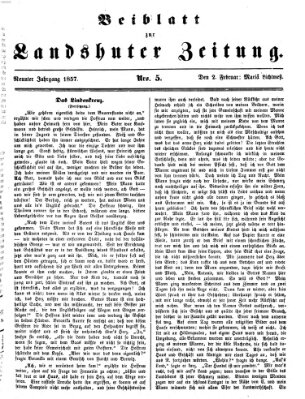 Landshuter Zeitung Montag 2. Februar 1857