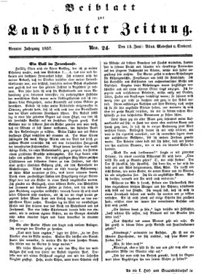 Landshuter Zeitung Montag 15. Juni 1857