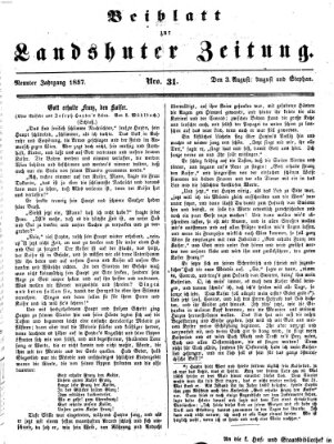 Landshuter Zeitung Montag 3. August 1857