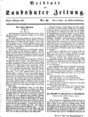 Landshuter Zeitung Montag 14. September 1857
