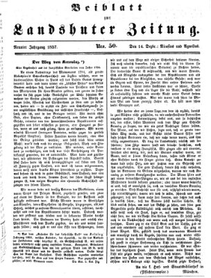 Landshuter Zeitung Montag 14. Dezember 1857