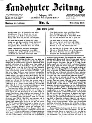 Landshuter Zeitung Freitag 1. Januar 1858