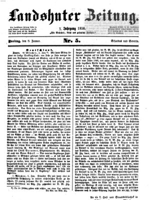 Landshuter Zeitung Freitag 8. Januar 1858