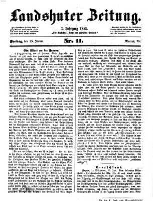 Landshuter Zeitung Freitag 15. Januar 1858