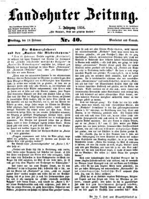 Landshuter Zeitung Freitag 19. Februar 1858
