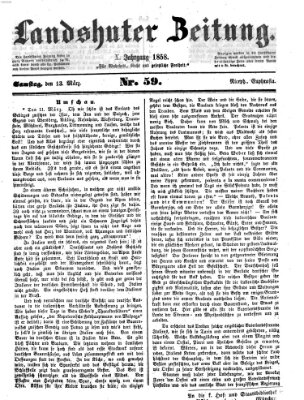 Landshuter Zeitung Samstag 13. März 1858