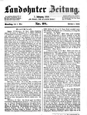 Landshuter Zeitung Samstag 1. Mai 1858