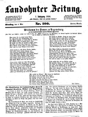 Landshuter Zeitung Dienstag 4. Mai 1858