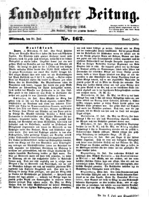Landshuter Zeitung Mittwoch 21. Juli 1858