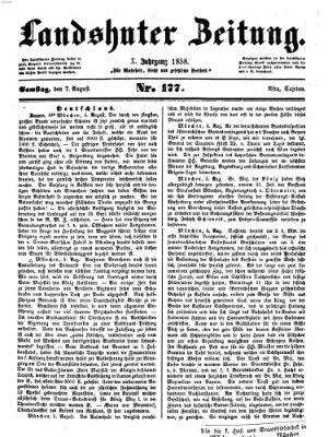Landshuter Zeitung Samstag 7. August 1858