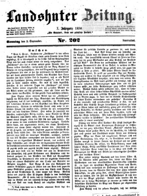 Landshuter Zeitung Sonntag 5. September 1858