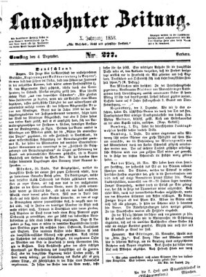 Landshuter Zeitung Samstag 4. Dezember 1858