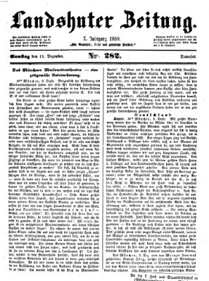 Landshuter Zeitung Samstag 11. Dezember 1858