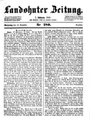 Landshuter Zeitung Sonntag 19. Dezember 1858