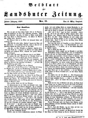 Landshuter Zeitung Montag 15. März 1858