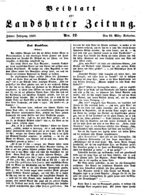 Landshuter Zeitung Montag 22. März 1858