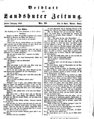 Landshuter Zeitung Montag 19. April 1858