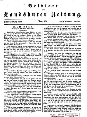 Landshuter Zeitung Montag 8. November 1858