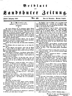 Landshuter Zeitung Montag 15. November 1858