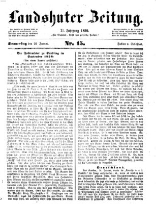 Landshuter Zeitung Donnerstag 20. Januar 1859