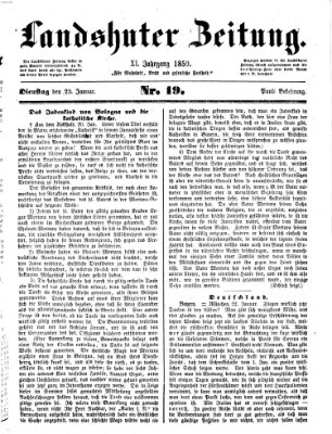 Landshuter Zeitung Dienstag 25. Januar 1859