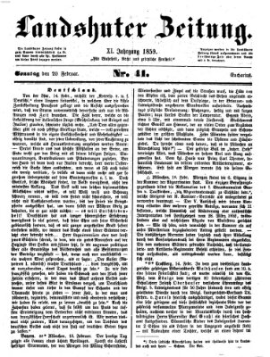 Landshuter Zeitung Sonntag 20. Februar 1859